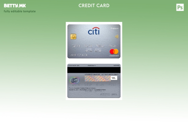 Модерен стил Шведска Citibank Mastercard платина шаблон